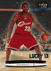 2003 lebron james lucky 13 fleer ultra