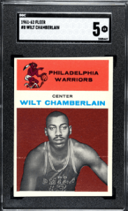 1961 Wilt Chamberlain Fleer Basketball Card #47
