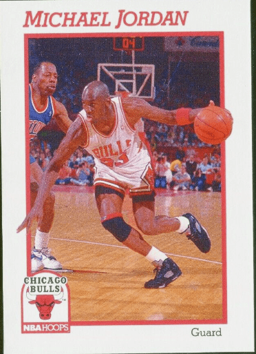 1991-92 NBA Hoops Card #004 No PROTOTYPE Test Sample Michael Jordan Error Rare
