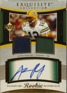 2005 Exquisite Collection Aaron Rodgers rookie