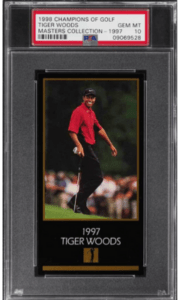 1998 Grand Slam Ventures Champions of Golf Tiger Woods 1997 Masters Collection
