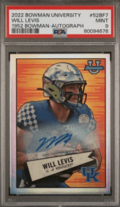 2022 Topps Bowman Chrome U Will Levi’s Auto /99 52BF-7