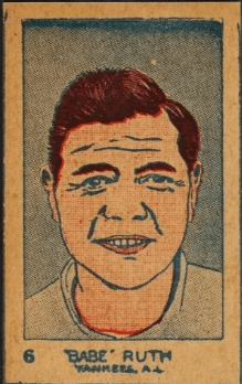 1926 W512 (hand-cut strip card) Babe Ruth Baseball Card #6
