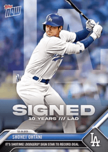 The First Shohei Ohtani Los Angeles Dodgers Topps Baseball Card Value