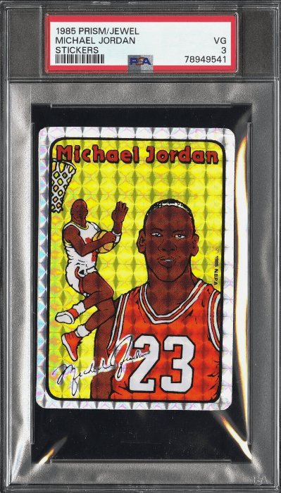 1985 Prism Jewel Michael Jordan Vender Sticker Card