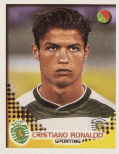 2002 Panini Futebol Cristiano Ronaldo Portugal Stickers 306