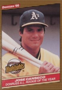 1986 Jose Canseco Donruss Highlights 
