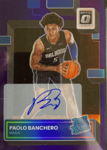 2022 Paolo Banchero rookie cards Donruss Optic