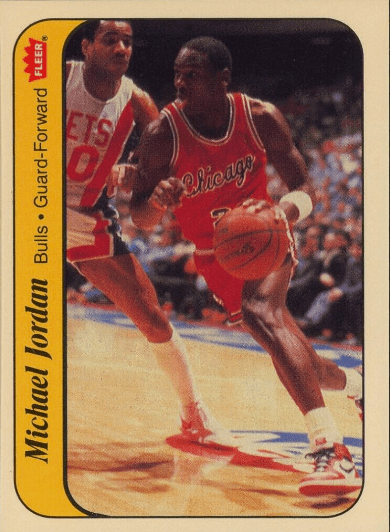 1986 Michael Jordan Fleer Sticker Rookie Card