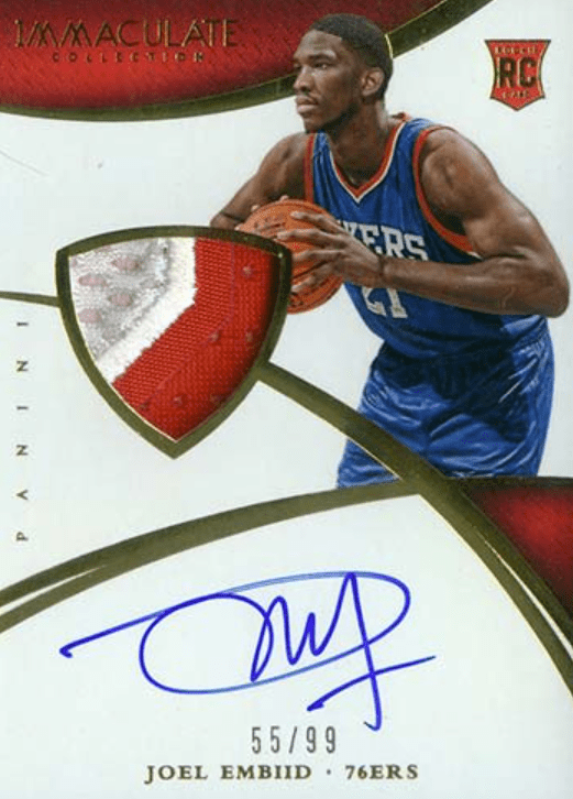 2014 Joel Embiid Immaculate Collection Auto Patch rookie