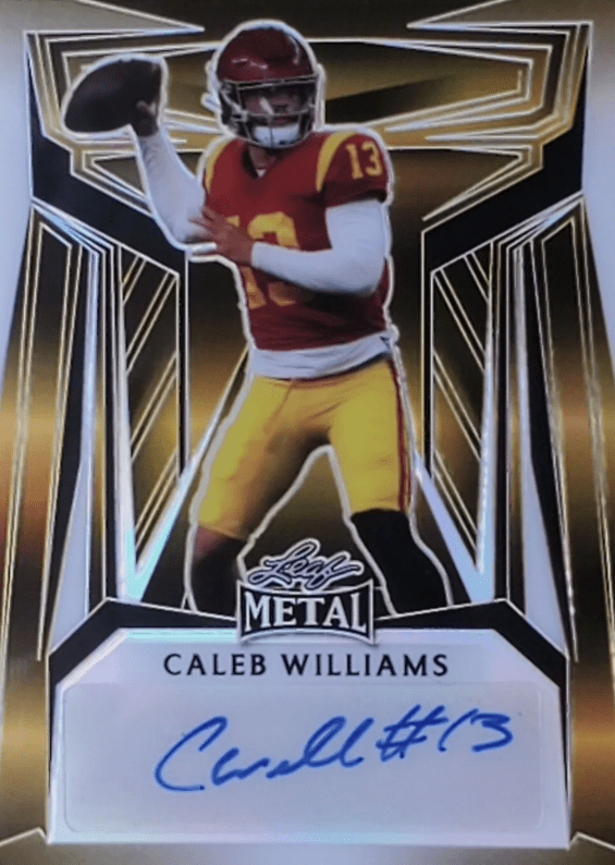2023 Caleb Williams Leaf Metal Prizm rookie