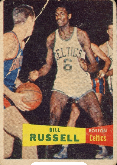 Bill Russell Topps basketball rookie card